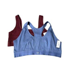 Gap Body Bralette Womens XS Set of 2 Cotton Rib Knit Bra Loungewear Leisure
